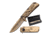 MC Masters Collection Folding Blade, 3.75in, Stainless Steel Blade, Gold Ti-Coated 2 Tone Finished 3D Sculpted Handle MC-029GD
