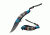 MC Masters Collection Folding Blade, 5in, Stainless Steel Blade, Blue Nylon Fiber Handle MC-A023BL