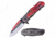 MC Masters Collection MC-A060RD Spring Assisted Knife, 3.5in, 3CR13 Stainless Steel, Drop Point, Steel Blade, Aluminum Handle, Red, MC-A060RD