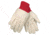 MCR Safety 9018CR Double Palm Work Gloves, 18oz Cotton Polyester Blend, Clute Pattern with Straight Thumb, Knit Wrist, Natural, Large, 9018CR
