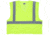 MCR Safety CL2MLPFRM Hi Vis Reflective Safety Vest, ANSI Type R Class 2, Mesh with 2in Silver Stripes, Breakaway Design with Hook and Loop Closures, Fluorescent Lime, M, CL2MLPFRM