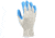 MCR Safety Cotton Polyester Work Gloves, 10 Gauge Natural Cotton Polyester Shell, Latex Coated Palm and Fingertips, Blue/White, Large, 9682L