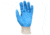 MCR Safety Cotton Polyester Work Gloves, 10 Gauge Natural Cotton Polyester Shell, Latex Coated Palm and Fingertips, Blue/White, Large, 9682L