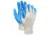 MCR Safety Cotton Polyester Work Gloves, 10 Gauge Natural Cotton Polyester Shell, Latex Coated Palm and Fingertips, Blue/White, Large, 9682L