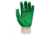 MCR Safety Cotton Polyester Work Gloves, 10 Gauge Natural Cotton Polyester Shell, Latex Coated Palm and Fingertips, Green/Natural, Small, 9681S