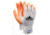 MCR Safety Cut Pro 13 Gauge Dyneema Diamond Technology Shell Cut Resistant Work Gloves, Hi-Vis Latex Coated Palm and Fingertips, Orange/Salt and Pepper, XX - Large, 9672HVOXXL
