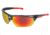 MCR Safety Dominator DM3 Series Safety Glasses, MAX36 Lenses, Adjustable Wire Core Temples and Nose Piece, Fire Mirror, One Size, DM131RDC