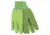 MCR Safety Dotted Canvas Work Gloves, Clute Pattern with Knit Wrist, 100% Cotton, Straight Thumb, Pastel Green/Black, Large, 8808G