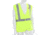 MCR Safety Flame Resistant Safety Vest, Class 2 Modacrylic/Aramid Blend, 2in Silver Stripes, Fluorescent Lime, L, FRMCL2LL