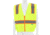 MCR Safety Hi Vis Reflective Safety Vest, ANSI 107 Type R, Class 2, Zipper Front with 4 Outer and 2 Inner Pockets, Fluorescent Lime, M, RSURVMLM
