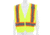MCR Safety Hi Vis Reflective Safety Vest, ANSI Type R Class 2, 3.5in Silver Stripes, Zipper Front Closure, Limited Flammability, Fluorescent Lime, 4X, VWCCL2LFRX4