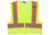 MCR Safety Hi Vis Reflective Safety Vest, ANSI Type R Class 2, 3.5in Silver Stripes, Zipper Front Closure, Limited Flammability, Fluorescent Lime, 4X, VWCCL2LFRX4