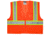 MCR Safety Hi Vis Reflective Safety Vest, ANSI Type R Class 2, 3.5in Silver Stripes, Zipper Front Closure, Limited Flammability, Fluorescent Orange, XL, VWCCL2OFRXL