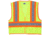 MCR Safety Hi Vis Reflective Safety Vest, ANSI Type R Class 2, 4.5in Silver Stripes, Zipper Front Closure, Fluorescent Lime, S, WCCL2LS