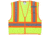 MCR Safety Hi Vis Reflective Safety Vest, ANSI Type R Class 2, 4.5in Silver Stripes, Zipper Front Closure, Fluorescent Lime, S, WCCL2LS