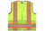 MCR Safety Hi Vis Reflective Safety Vest, ANSI Type R Class 2, 4in Silver Stripes, Zipper Front Closure, Fluorescent Lime, 5X, WCCL2MLSZX5