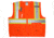 MCR Safety Hi Vis Reflective Safety Vest, ANSI Type R Class 2, 4in Silver Stripes, Zipper Front Closure, Fluorescent Orange, 2X, SURVCS2POX2