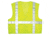 MCR Safety Hi Vis Reflective Safety Vest, ANSI Type R Class 2, Mesh Back with Solid Front, Zipper Front, 2in Silver Stripes, Fluorescent Lime, 2X, CL2LCX2