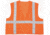 MCR Safety Hi Vis Reflective Safety Vest, ANSI Type R Class 2, Mesh Back with Solid Front, Zipper Front, 2in Silver Stripes, Fluorescent Orange, L, CL2OCL