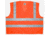 MCR Safety Hi Vis Reflective Safety Vest, ANSI Type R Class 2, Mesh with 2in Dual Silver Stripes, Breakaway Design with Hook and Loop Closures, Fluorescent Orange, 3X, CL2MO2X3
