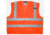 MCR Safety Hi Vis Reflective Safety Vest, ANSI Type R Class 2, Mesh with 2in Dual Silver Stripes, Breakaway Design with Hook and Loop Closures, Fluorescent Orange, 3X, CL2MO2X3