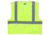 MCR Safety Hi Vis Reflective Safety Vest, ANSI Type R Class 2, Mesh with 2in Silver Stripes, Dielectric Zipper Front Closure, Fluorescent Lime, 4X, CL2MLPX4