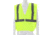MCR Safety Hi Vis Reflective Safety Vest, ANSI Type R Class 2, Mesh with 2in Silver Stripes, Dielectric Zipper Front Closure, Fluorescent Lime, 4X, CL2MLPX4