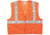 MCR Safety Hi Vis Reflective Safety Vest, ANSI Type R Class 2, Mesh with 2in Silver Stripes, Dielectric Zipper Front Closure, Fluorescent Orange, 4X, CL2MOPX4