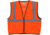 MCR Safety Hi Vis Reflective Safety Vest, ANSI Type R Class 2, Mesh with 2in Silver Stripes, Zipper Front Closure, 2 outer and 1 Inner Pocket, Fluorescent Orange, XL, VCL2MOZXL