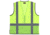 MCR Safety Hi Vis Reflective Safety Vest, ANSI Type R Class 2, Mesh with 2in Silver Stripes, Zipper Front, Fluorescent Lime, L, CL2MLSZL