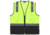 MCR Safety Hi Vis Reflective Safety Vest, ANSI Type R Class 2, Mesh with 2in Silver Stripes, Zipper Front, Fluorescent Lime, L, CL2MLSZL