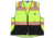 MCR Safety Hi Vis Reflective Safety Vest, ANSI Type R Class 2, Mesh with 3in Silver Stripes, Trimmed with Silver Reflective, Zipper Front Closure, Fluorescent Lime, S, SURVCL2LSS