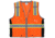 MCR Safety Hi Vis Reflective Safety Vest, ANSI Type R Class 2, Mesh with 3in Silver Stripes, Trimmed with Silver Reflective, Zipper Front Closure, Fluorescent Orange, 4X, SURVCL2OX4