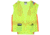 MCR Safety Hi Vis Reflective Safety Vest, ANSI Type R Class 2, Mesh with 3in Silver Stripes, Zipper Front Closure, Fluorescent Lime, S, SURVMLS