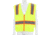 MCR Safety Hi Vis Reflective Safety Vest, ANSI Type R Class 2, Mesh with 3in Silver Stripes, Zipper Front Closure, Fluorescent Lime, S, SURVMLS