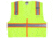 MCR Safety Hi Vis Reflective Safety Vest, ANSI Type R Class 2, Mesh with 3in Silver Stripes, Zipper Front Closure, Fluorescent Lime, S, SURVMLS