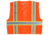 MCR Safety Hi Vis Reflective Safety Vest, ANSI Type R Class 2, Mesh with 3in Silver Stripes, Zipper Front Closure, Fluorescent Orange, L, SURVMOL