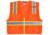 MCR Safety Hi Vis Reflective Safety Vest, ANSI Type R Class 2, Mesh with 3in Silver Stripes, Zipper Front Closure, Fluorescent Orange, L, SURVMOL