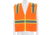 MCR Safety Hi Vis Reflective Safety Vest, ANSI Type R Class 2, Solid with 3in Silver Stripes, Zipper Front Closure, Fluorescent Orange, M, SURVOM