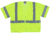 MCR Safety Hi Vis Reflective Safety Vest, ANSI Type R Class 3, Mesh with 2in Silver Stripes, Zipper Front Closure, Fluorescent Lime, 3X, VCL3MLZX3