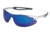 MCR Safety IA128B IA1 Series Safety Glasses, Extremely Flexible Temples, Non-Slip Temples and Soft TPR Nose Piece, Blue Diamond Mirror, One Size, IA128B