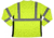 MCR Safety LSTSCL3MLX4 Hi Vis Safety Work T-Shirts, Soft Poly Birdseye Mesh, Long Sleeve and Tagless Design, ANSI 107 Type R Class 3, Lime, 4X, LSTSCL3MLX4