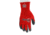 MCR Safety Ninja Flex Work Gloves, 15 Gauge Nylon Shell, Latex Coated Palm and Fingertips, Gray/Red, Medium, N9680M