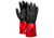 MCR Safety PredaStretch Work Gloves, 18 Gauge Seamless Nylon Shell, Full PVC Nitrile Coating with Sandy Finish, 12in Gauntlet Cuff, Red and Black, Small, MG9648S