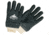 MCR Safety Premium PVC Coated Work Gloves, Double Dipped with Sandy PVC, Soft Jersey Lining, Comfortable Knit Wrist, Black/White, Large, 6100SJ