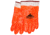 MCR Safety PVC Coated Insulated Work Gloves, Single Dipped Hi-Vis Smooth PVC, Foam Lined, Protective Safety Cuff, Orange/White, Large, 6710FS