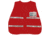 MCR Safety Reflectiv Incident Command Safety Vest, Poly Cotton, 1in Reflective Stripes, Hook and Loop Front Closure, Red, One Size, ICV204