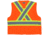 MCR Safety Safety Vest, ANSI Class 2 and CSA Z96 Class 2, 4in Silver X-Pattern Back, 5 Point Break Away, Fluorescent Orange, 3X, WCCS2BOX3