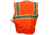 MCR Safety Safety Vest, Class 2, 3in Silver Reflective Stripes, Zipper, Back Plan Pocket, Fluorescent Orange, 3X, SURVCL2POX3