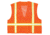 MCR Safety Safety Vest, Upper Torso Mesh, 1 3/4in Reflective Stripes, 6 Pockets, Zipper Front, Non-ANSI Rated, Fluorescent Orange, 3X, HS201VX3